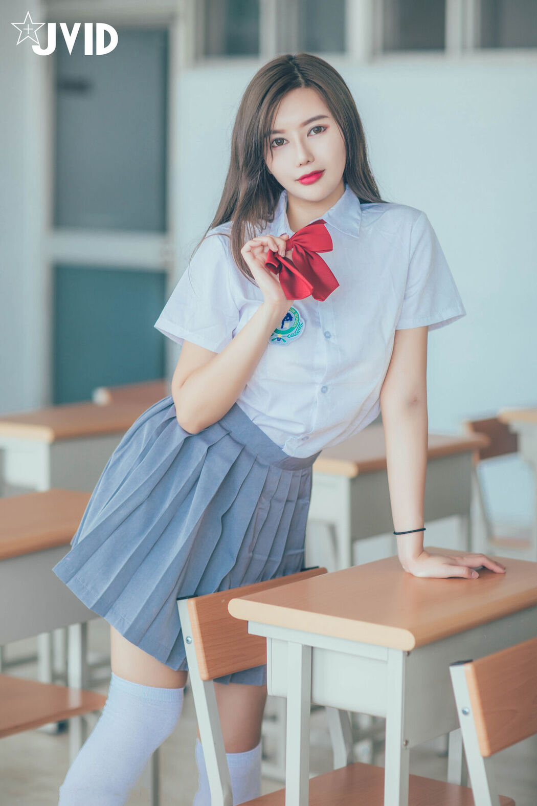 JVID Mu Mu Sen 木木森 – 直擊教室没人 放課後特别授課 美巨乳の健康教育 全裸性感誘惑 Part1