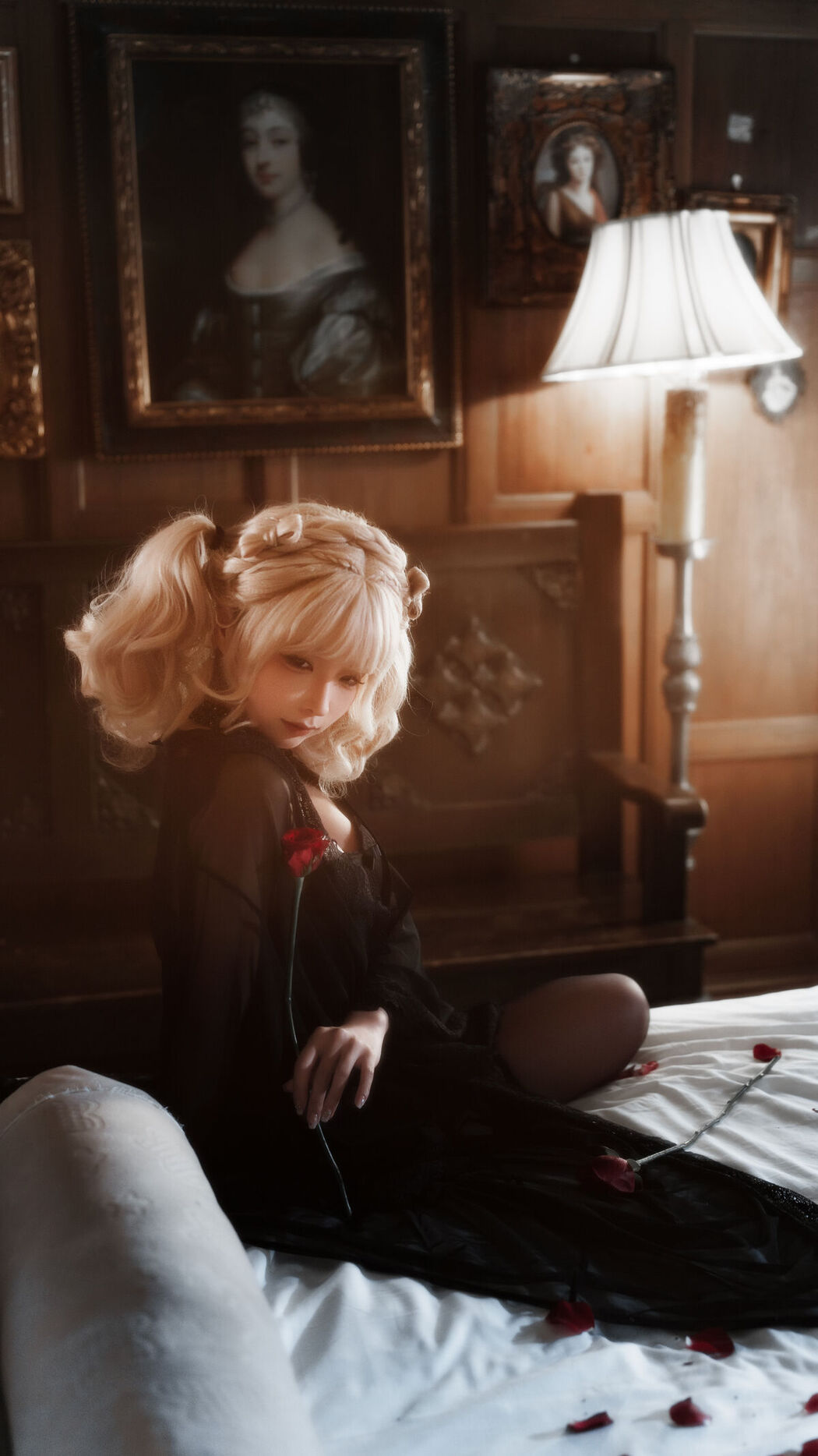Coser@蠢沫沫 Chunmomo – 黑红纱裙