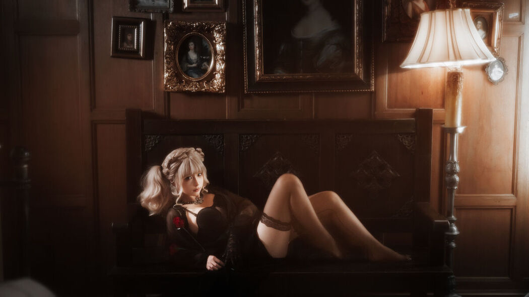 Coser@蠢沫沫 Chunmomo – 黑红纱裙