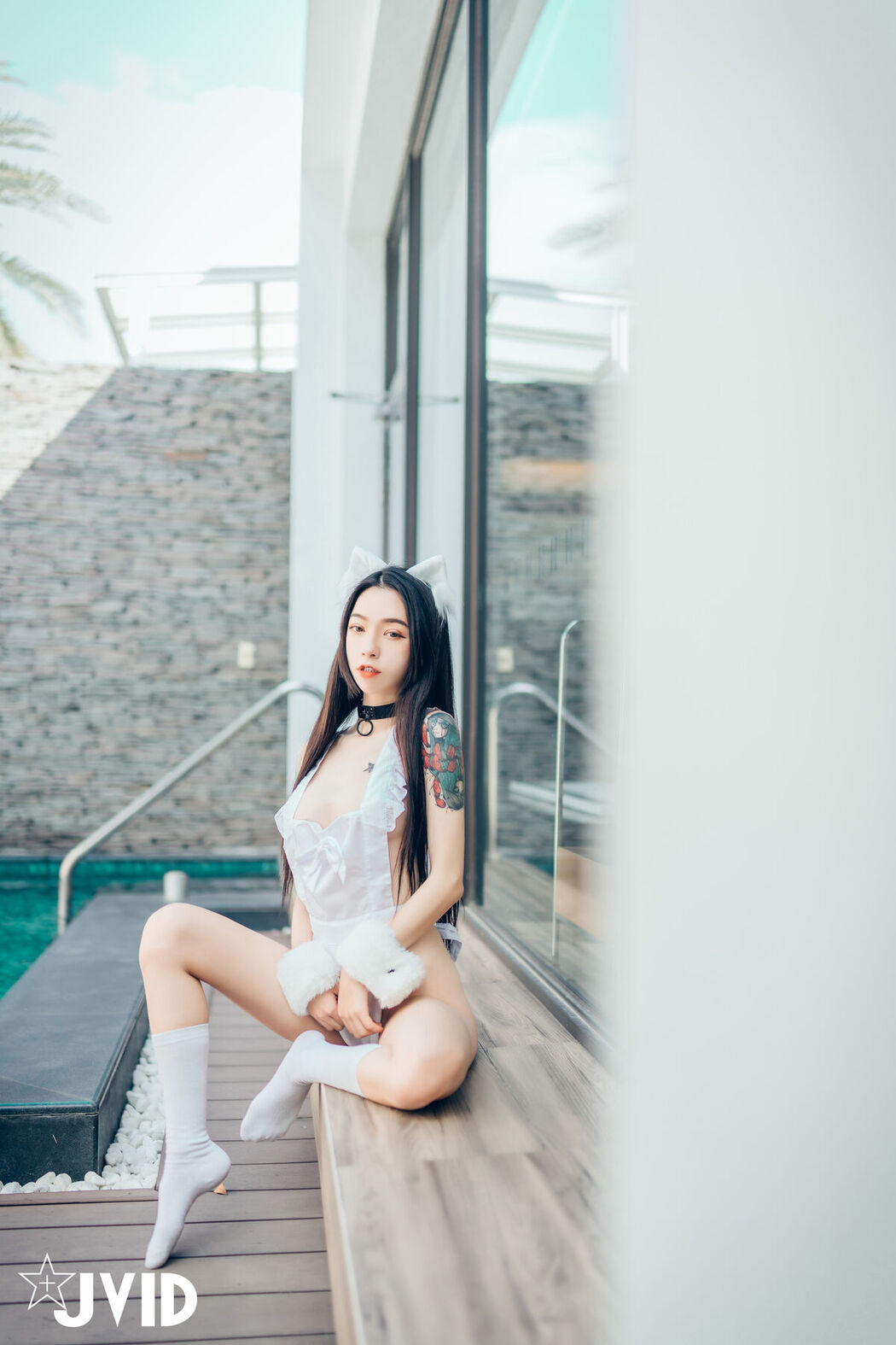 JVID Piao Piao 飘飘 &#8211; 猫娘女友 &#8211; 全真空死库水女仆 &#8211; 足控 &#8211; 激凸透点 Part1