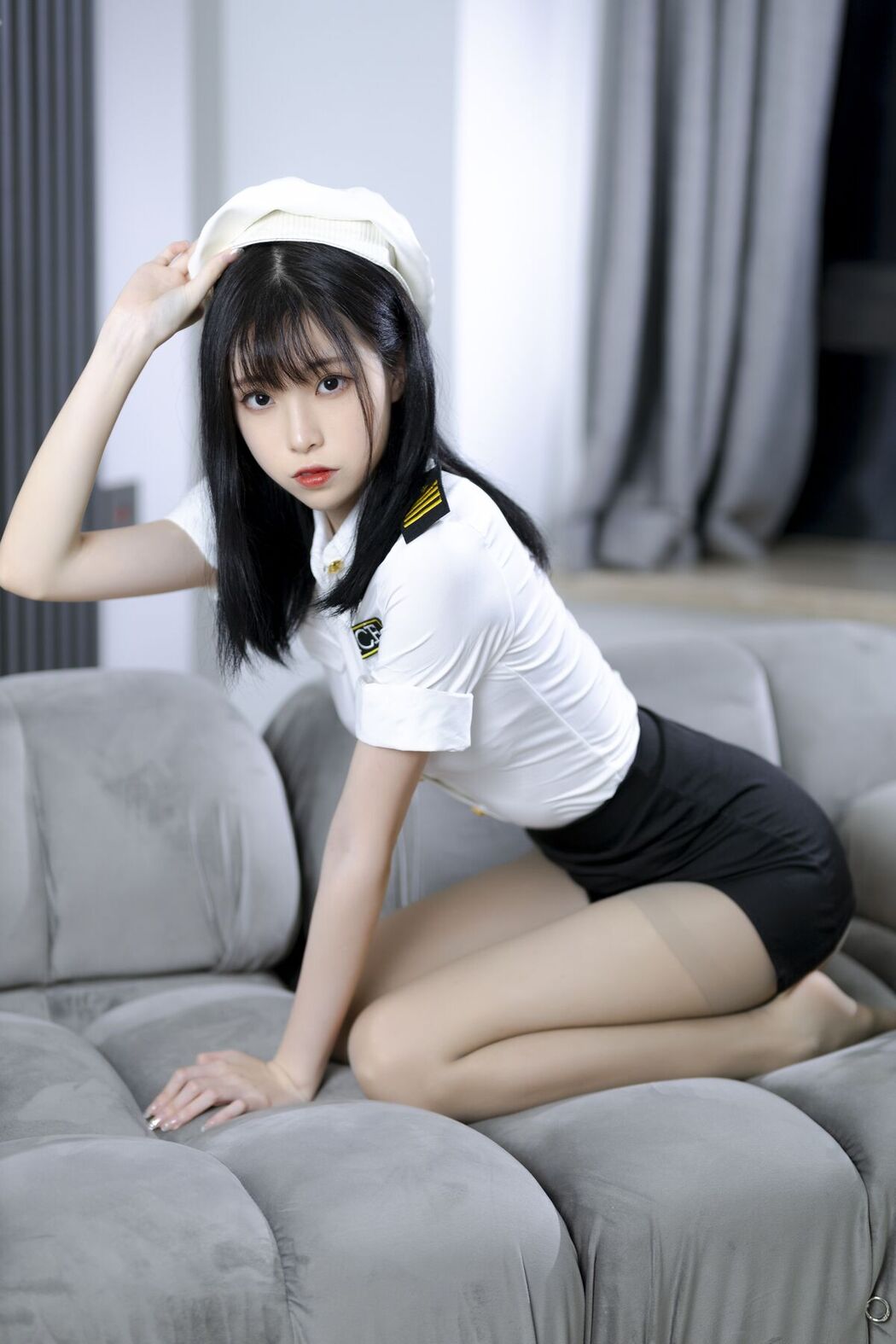 Coser@许岚lan – 灰丝制服