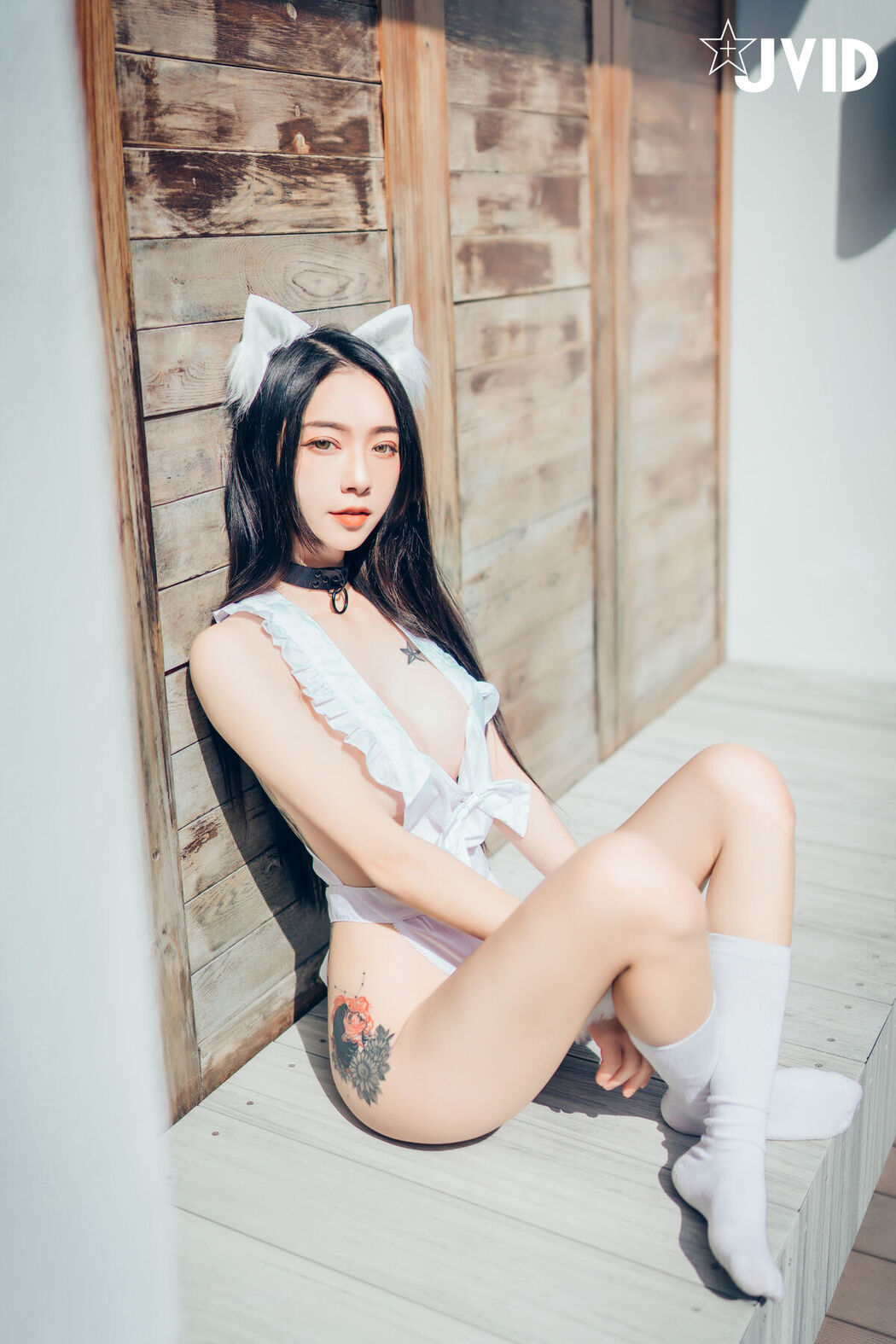 JVID Piao Piao 飘飘 &#8211; 猫娘女友 &#8211; 全真空死库水女仆 &#8211; 足控 &#8211; 激凸透点 Part1