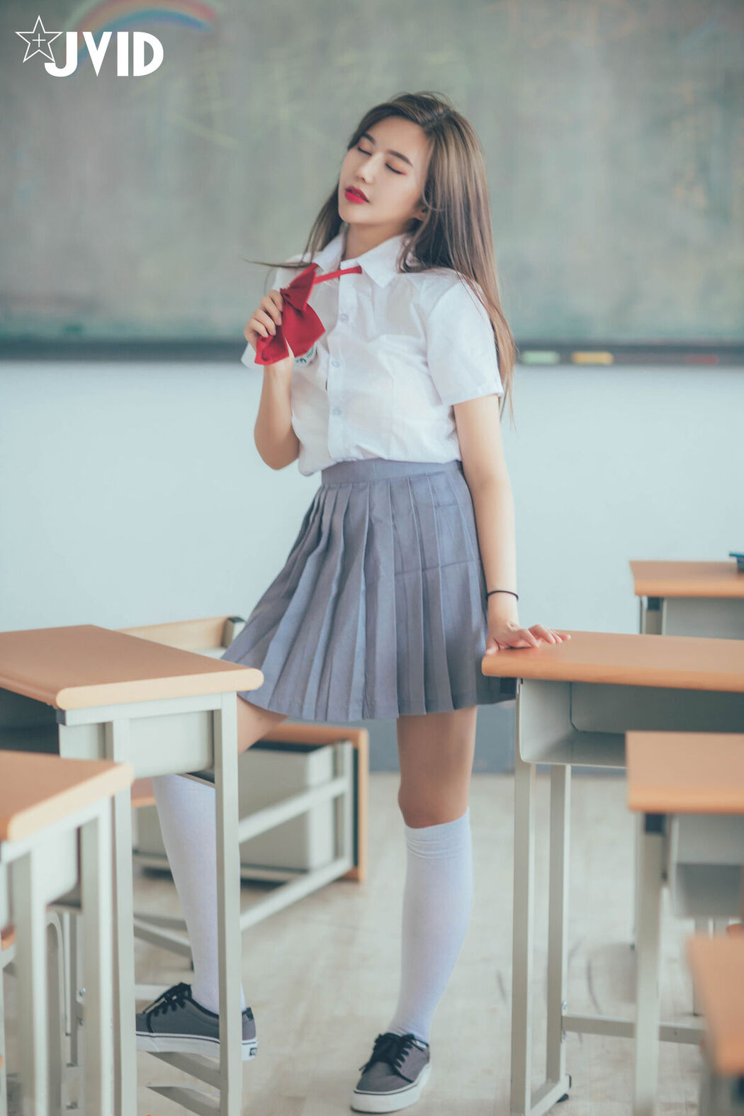 JVID Mu Mu Sen 木木森 &#8211; 直擊教室没人 放課後特别授課 美巨乳の健康教育 全裸性感誘惑 Part2