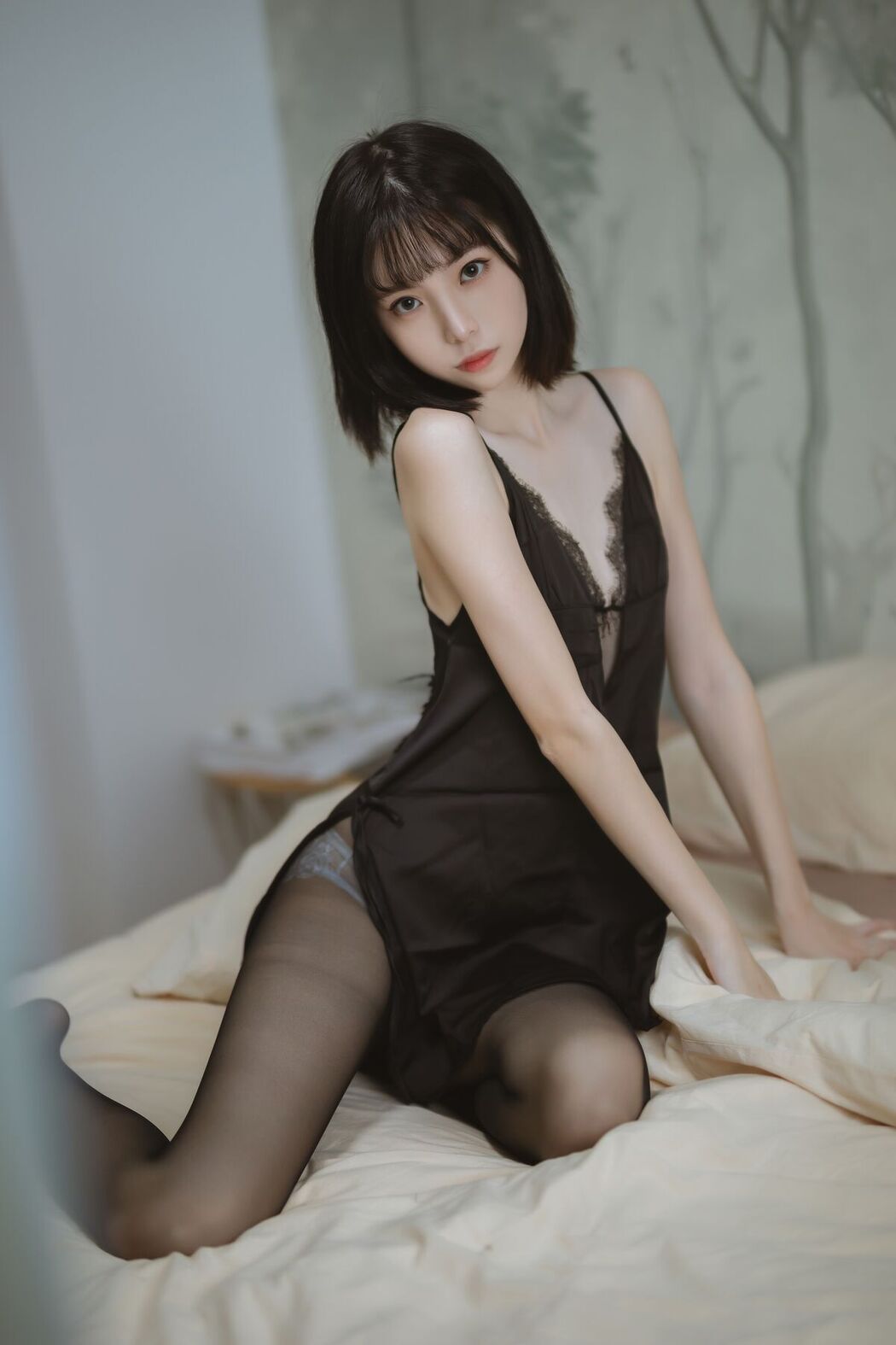 Coser@许岚lan – 黑色蕾丝睡衣