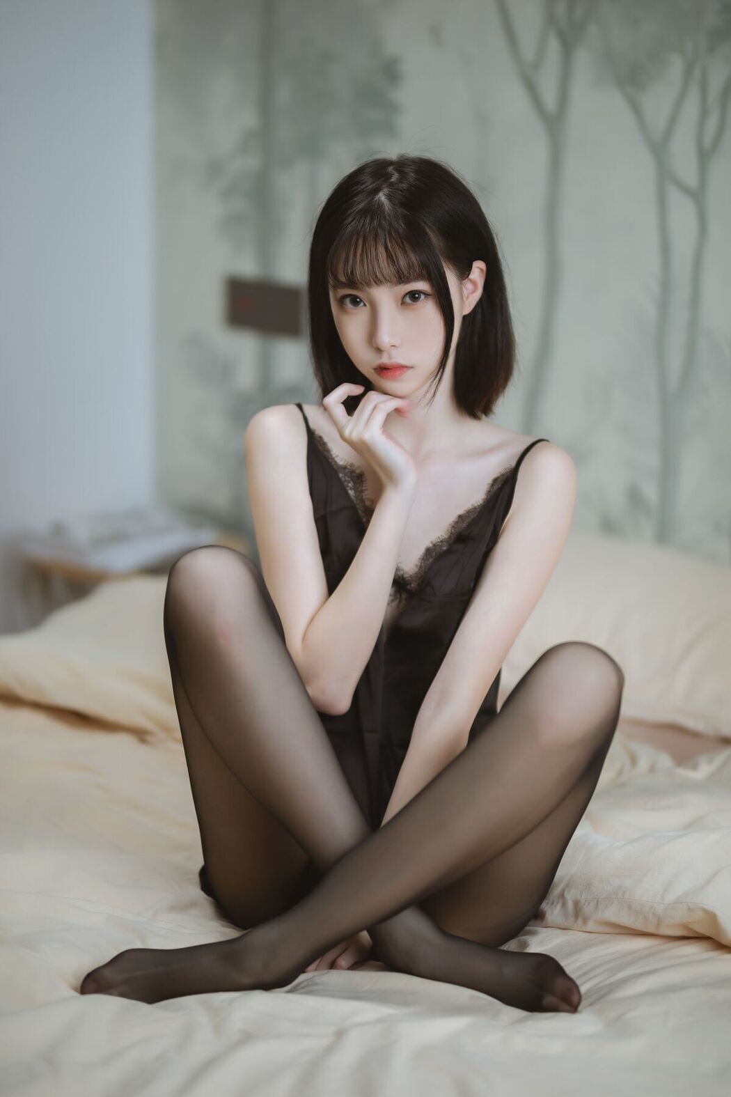 Coser@许岚lan &#8211; 黑色蕾丝睡衣