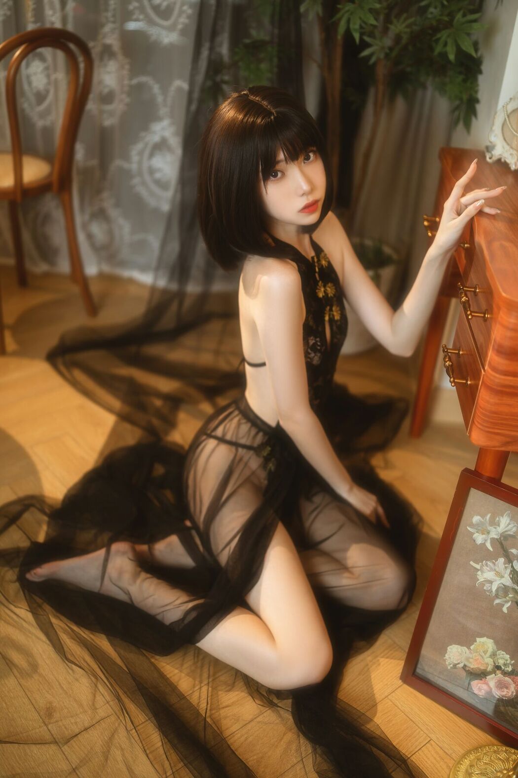 Coser@许岚lan – 纯欲黑纱