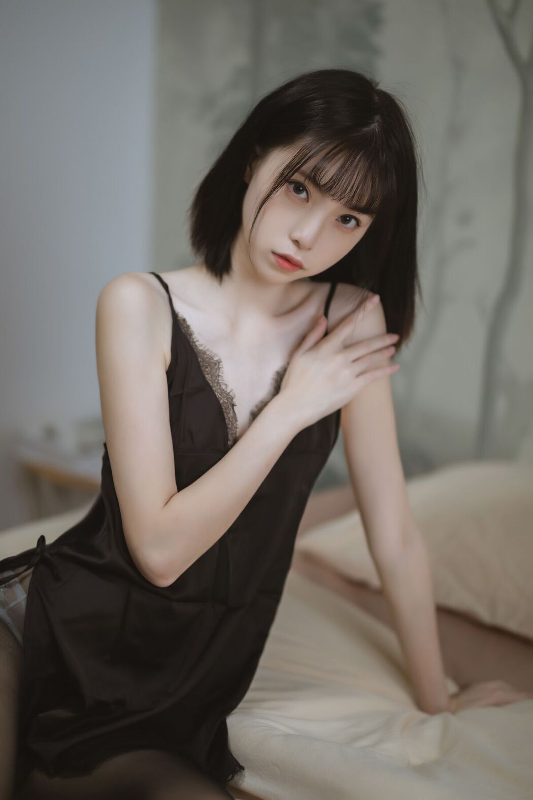 Coser@许岚lan – 黑色蕾丝睡衣