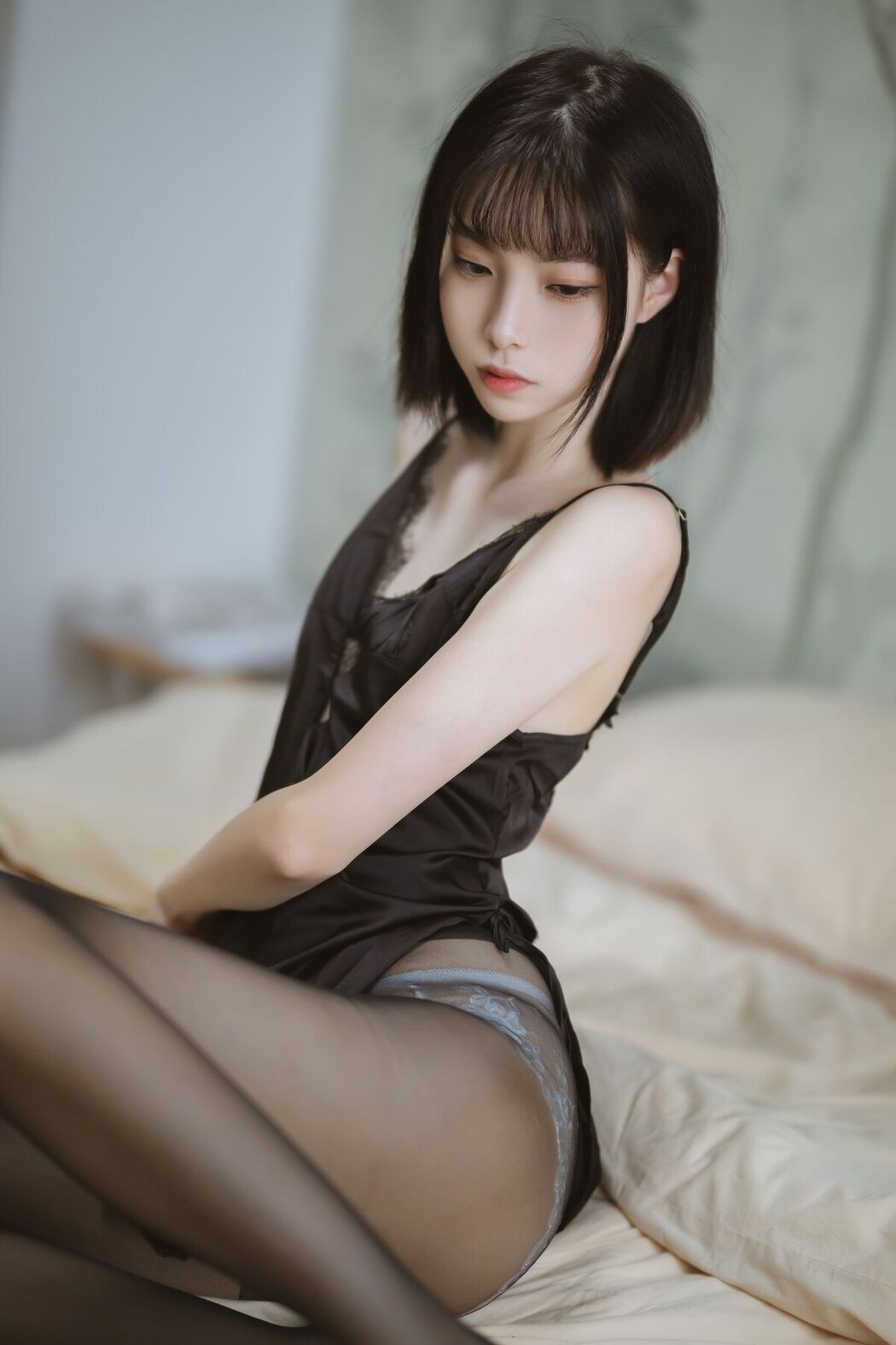 Coser@许岚lan &#8211; 黑色蕾丝睡衣