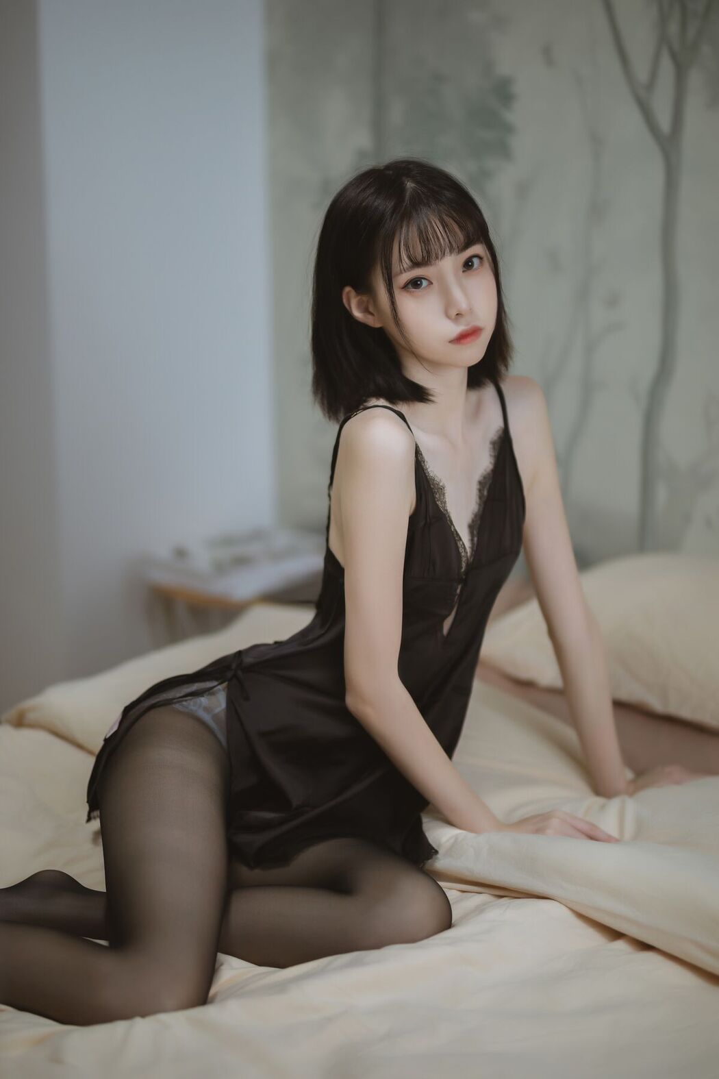 Coser@许岚lan – 黑色蕾丝睡衣