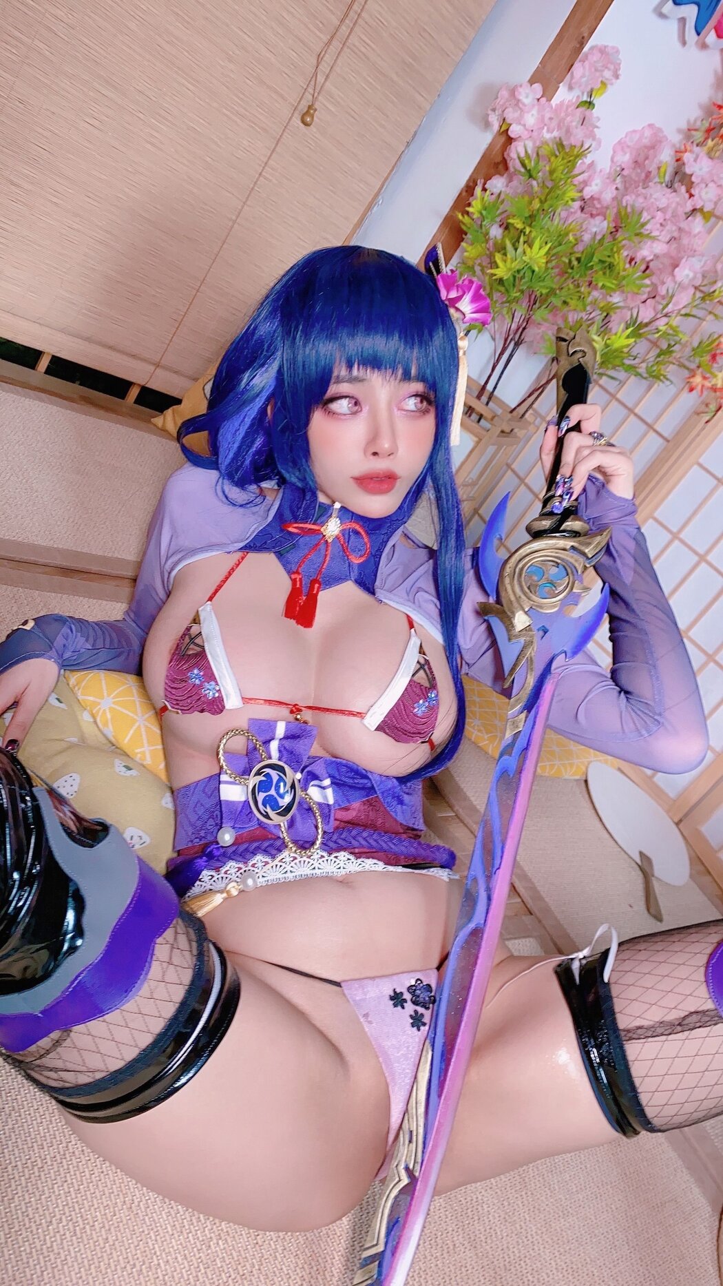 Shogun Raiden Cosplay Nude