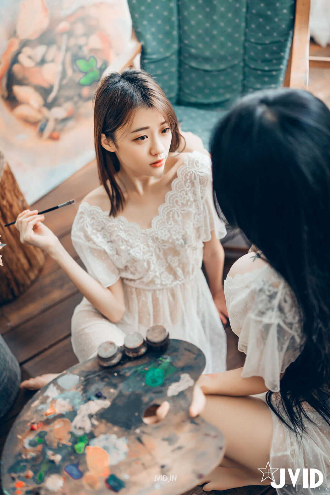 JVID Yan Yan 妍妍 Angel And Piao Piao 飘飘 – 百合花神の美少女 – 最色色嘗試 – 辰辰特別客串 色色最大突破 Part1