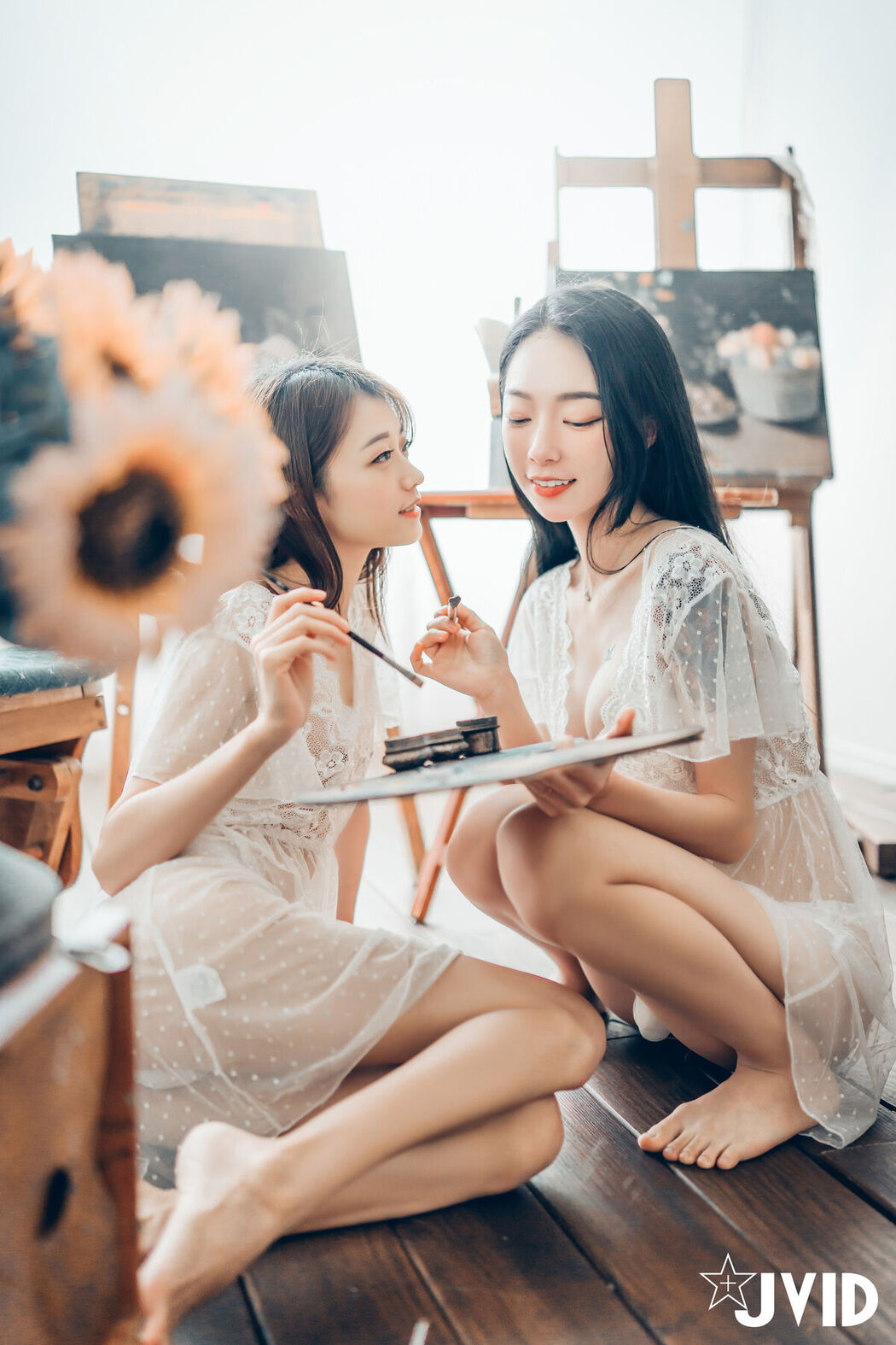 JVID Yan Yan 妍妍 Angel And Piao Piao 飘飘 – 百合花神の美少女 – 最色色嘗試 – 辰辰特別客串 色色最大突破 Part1
