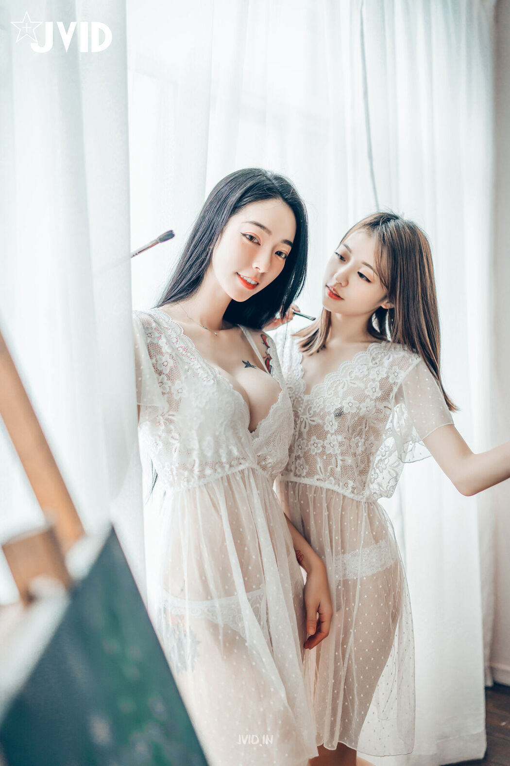JVID Yan Yan 妍妍 Angel And Piao Piao 飘飘 – 百合花神の美少女 – 最色色嘗試 – 辰辰特別客串 色色最大突破 Part1