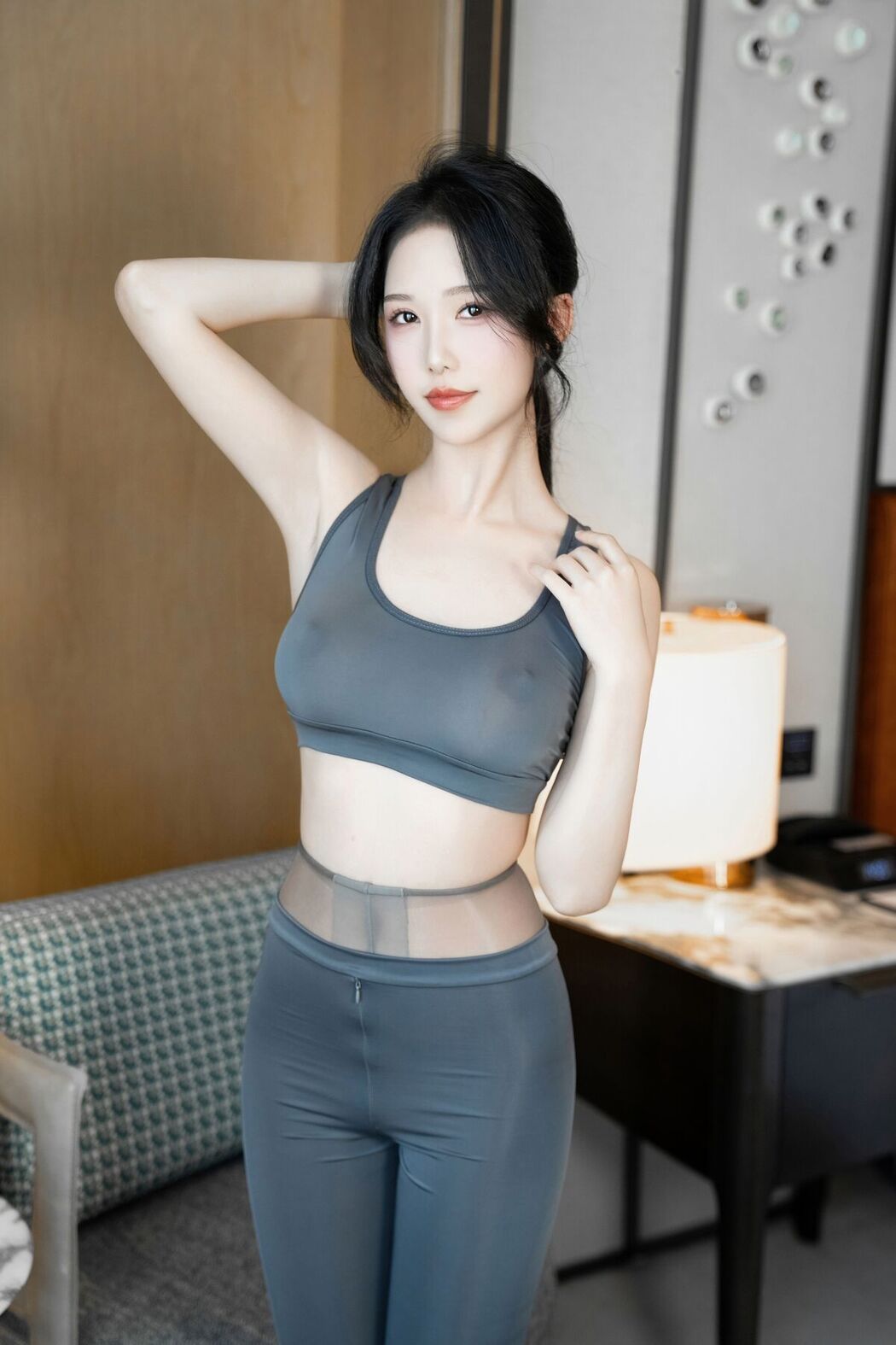 Coser@抖娘-利世 灰色瑜伽服 Part1