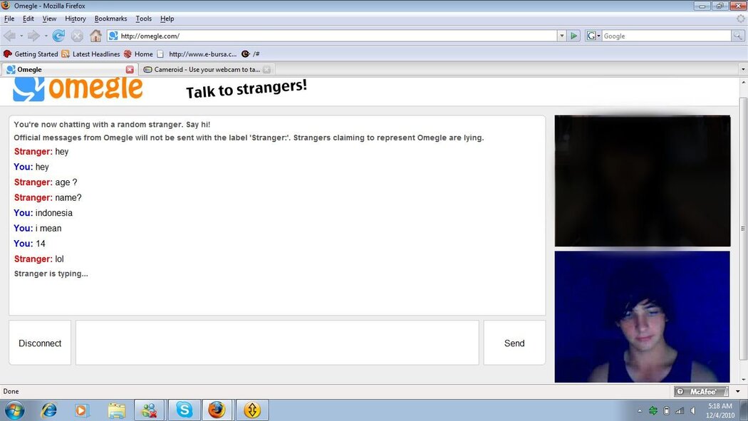 Omegle Stickam
