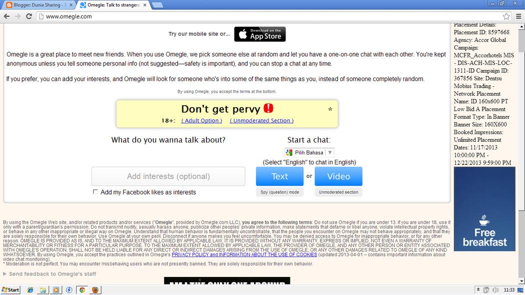 Omegle Stickam