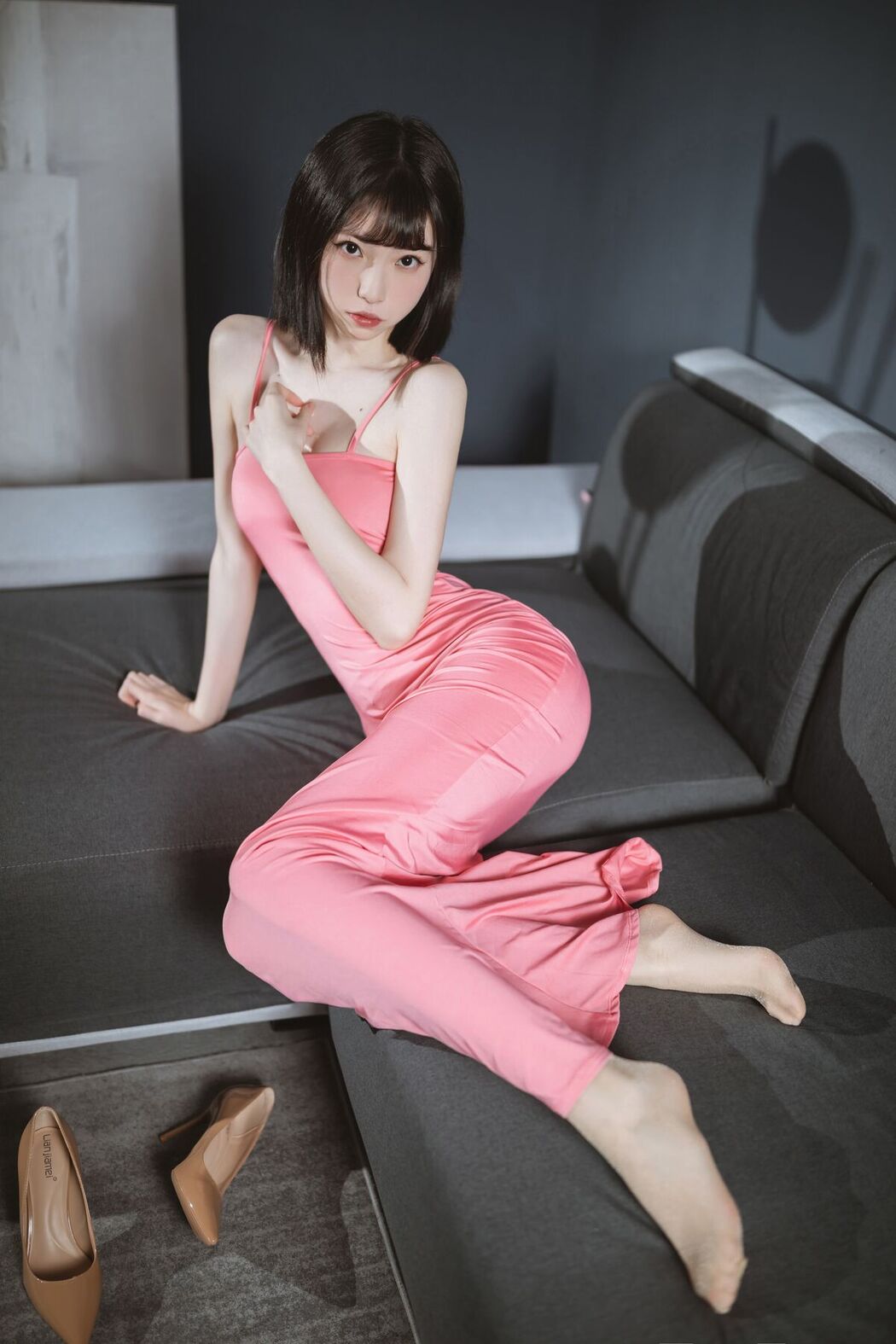 Coser@许岚LAN – 粉色长裙
