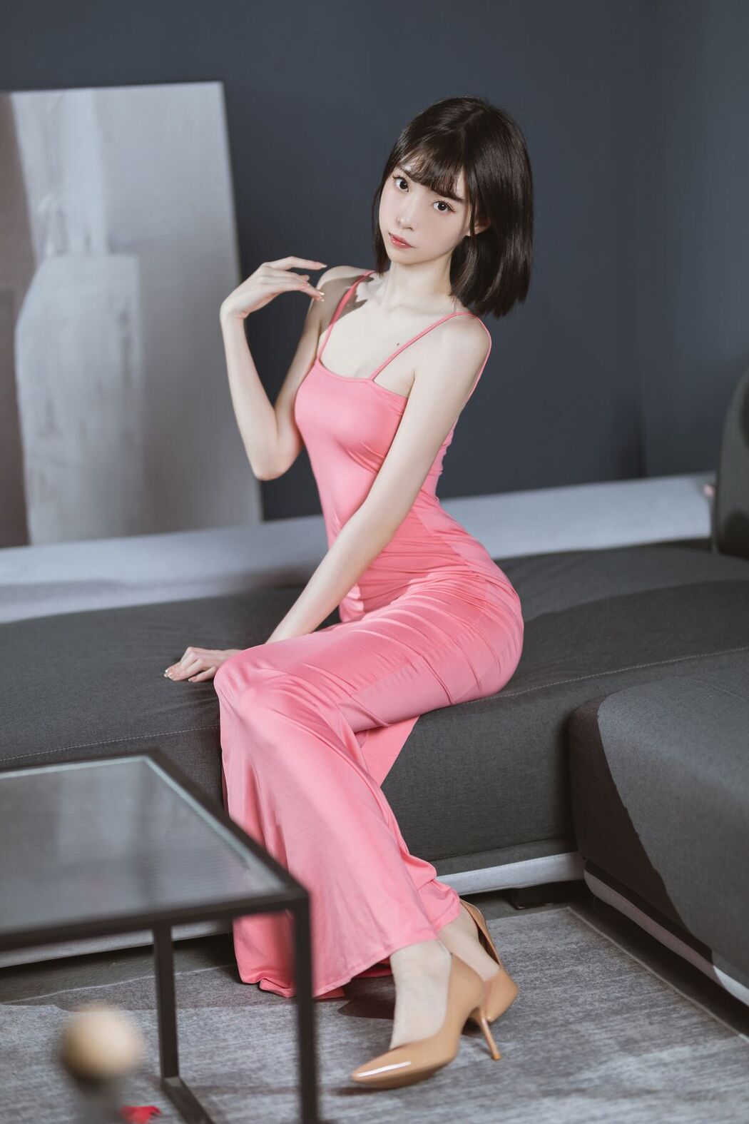 Coser@许岚LAN – 粉色长裙