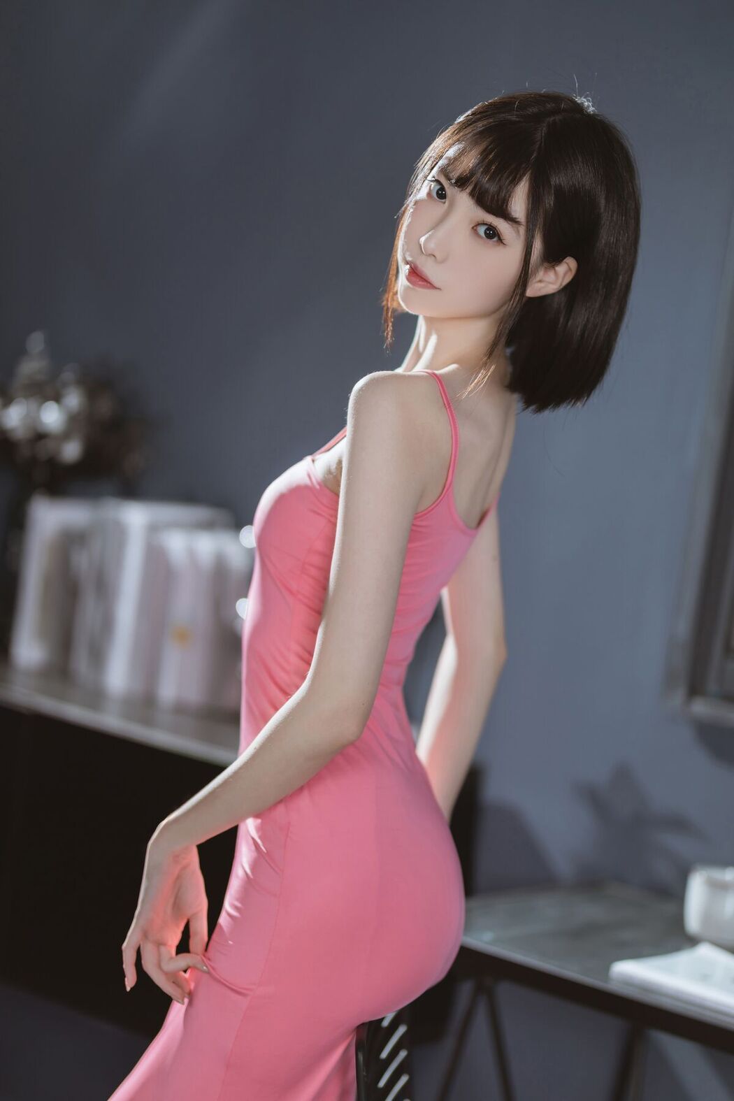 Coser@许岚LAN – 粉色长裙