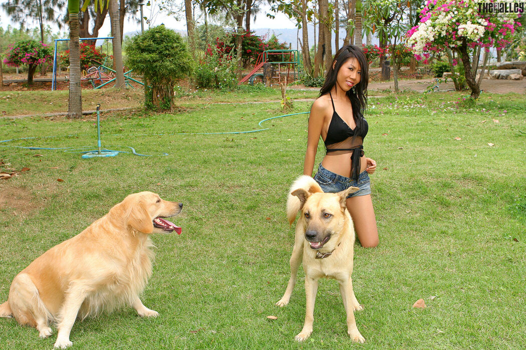 [The Black Alley] Rita Chan playing with puppies and beautiful women
