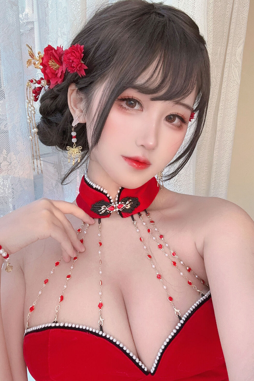 Coser@三度_69 – 红丝绒旗袍 Cover Photo