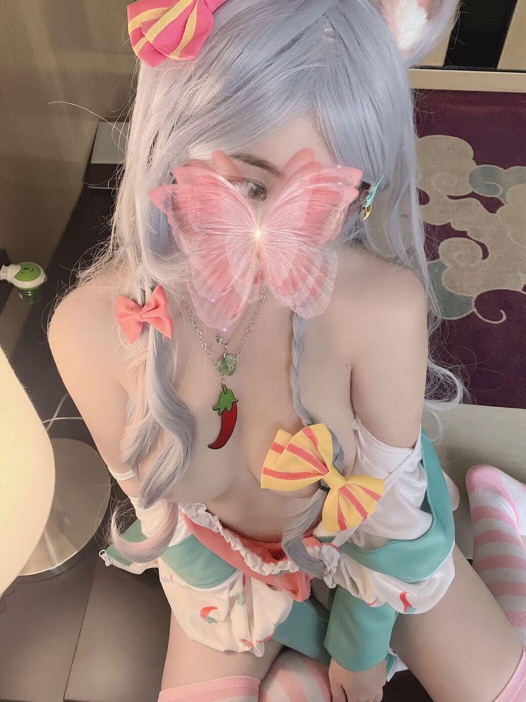 Coser@千岛酱 – 酥胸白虎一线天萝莉 福利姬福利 Part2