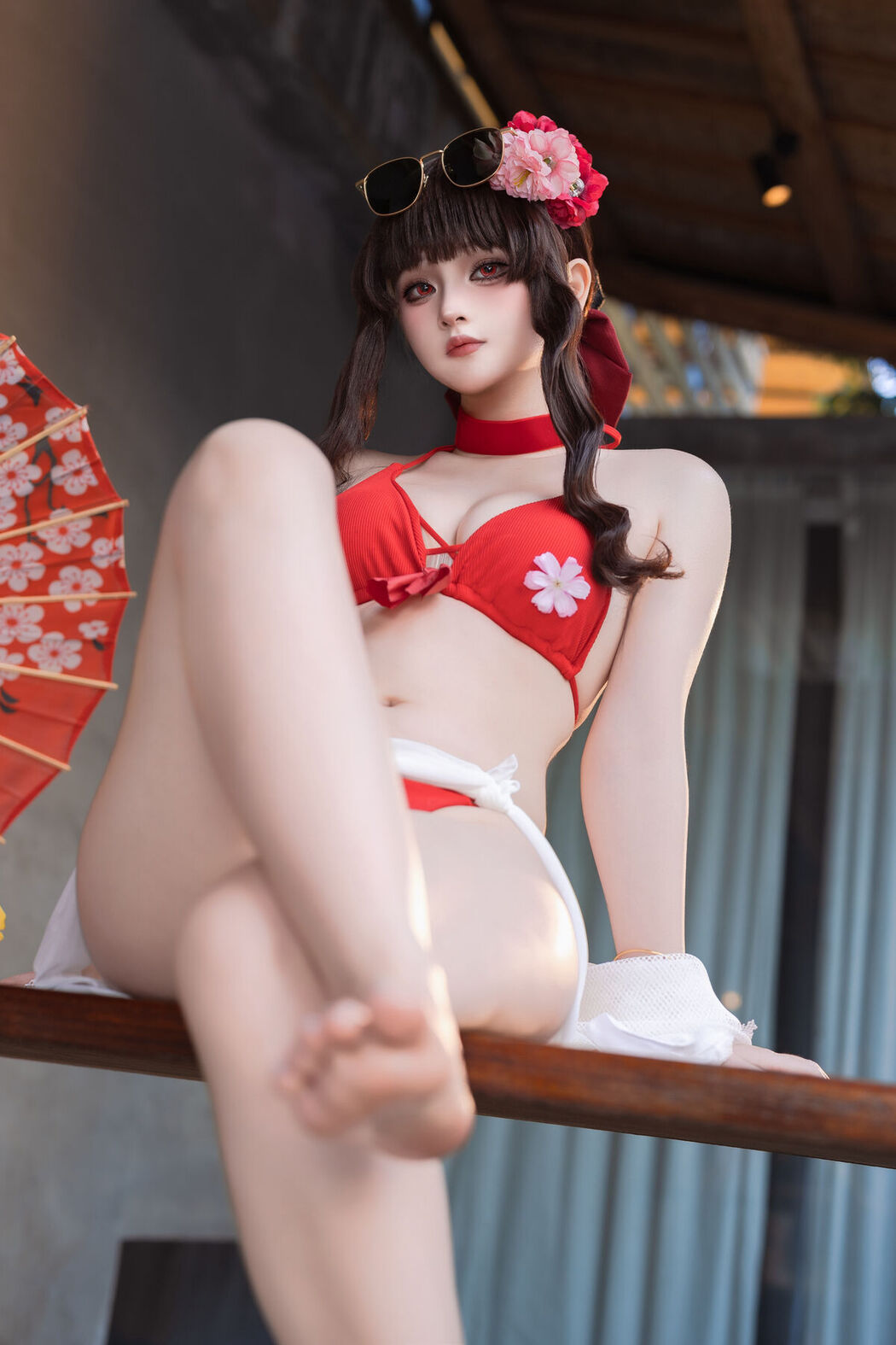 Coser@屿鱼 – 樱花泳装