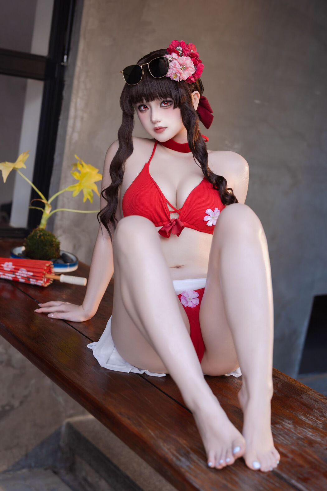 Coser@屿鱼 – 樱花泳装