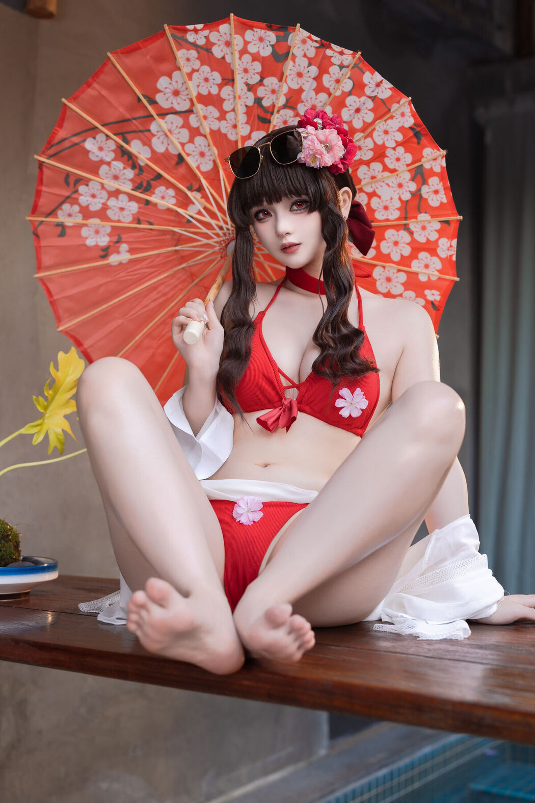 Coser@屿鱼 – 樱花泳装
