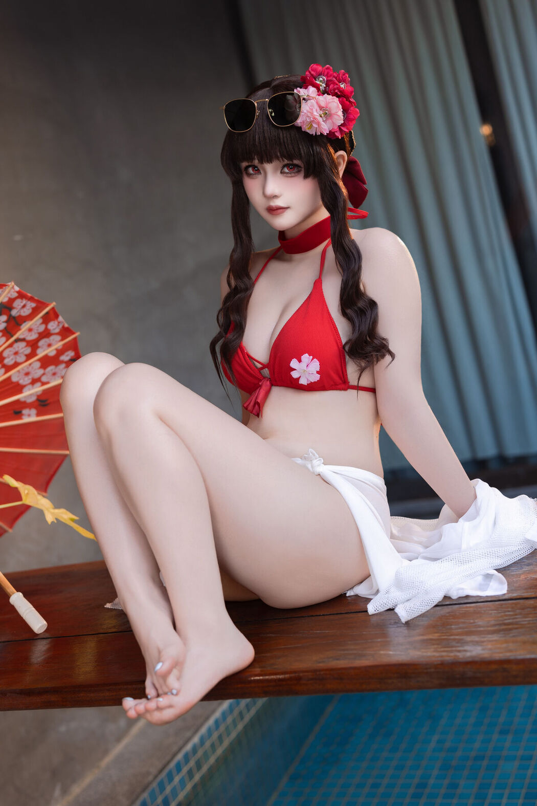 Coser@屿鱼 – 樱花泳装