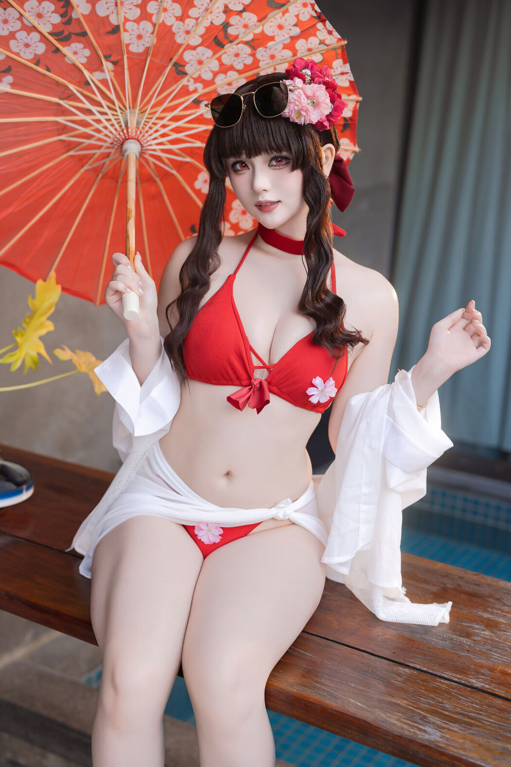 Coser@屿鱼 – 樱花泳装