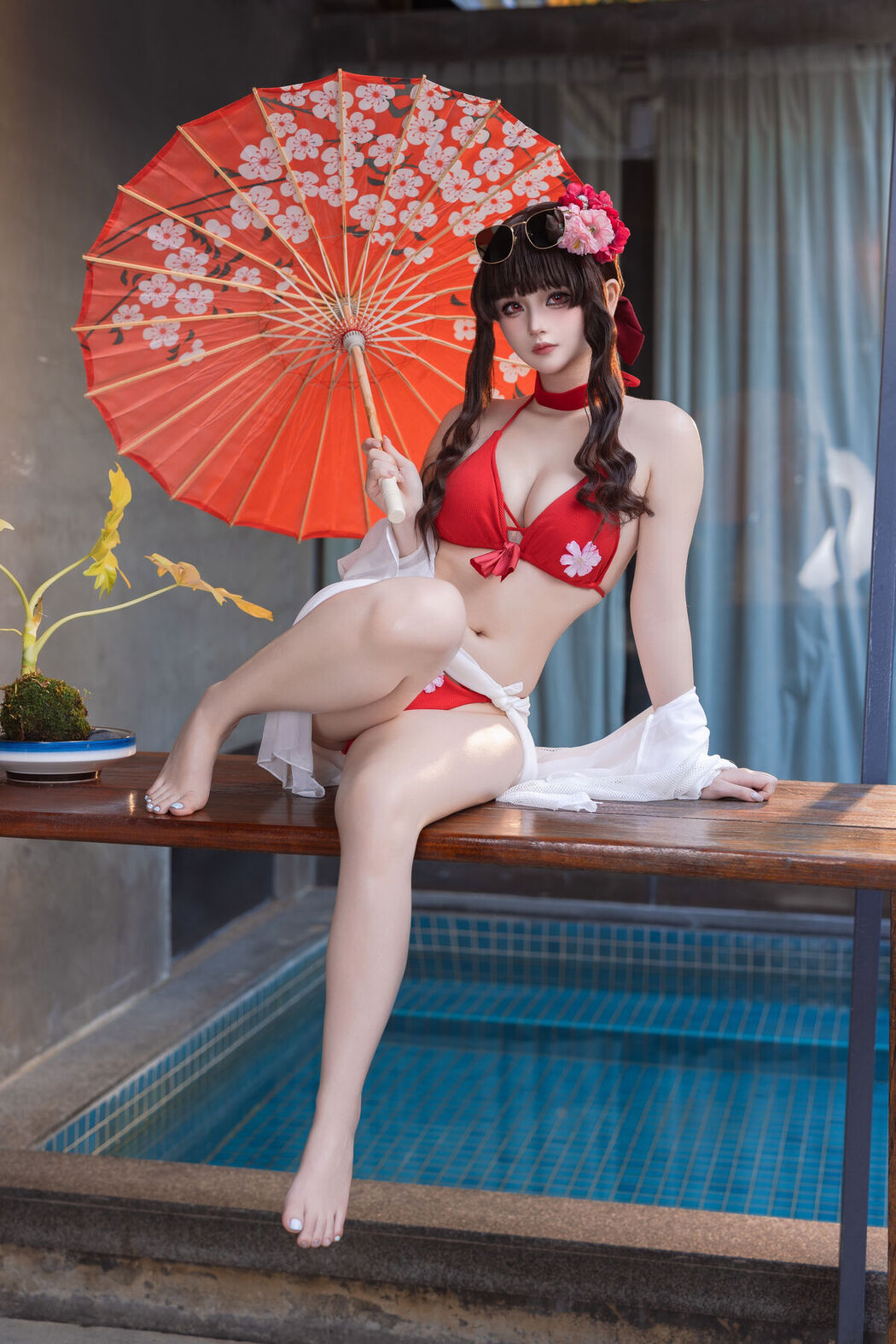 Coser@屿鱼 – 樱花泳装