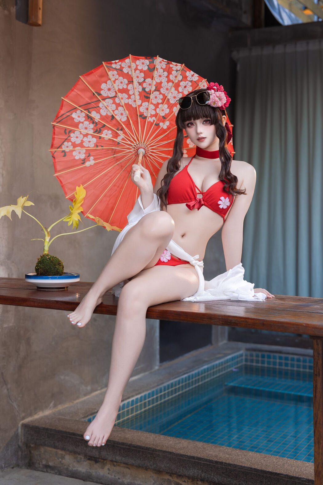 Coser@屿鱼 – 樱花泳装