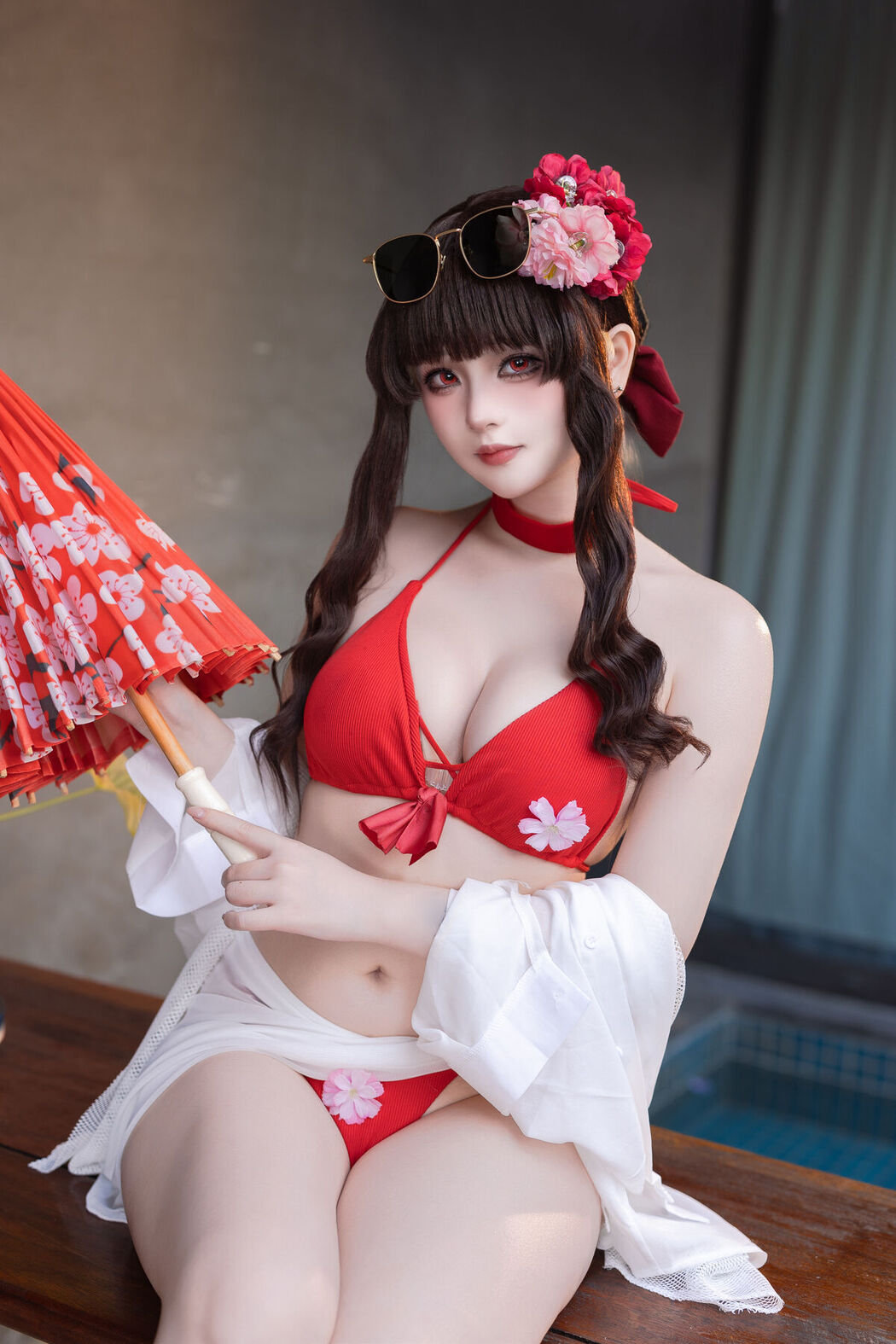 Coser@屿鱼 – 樱花泳装