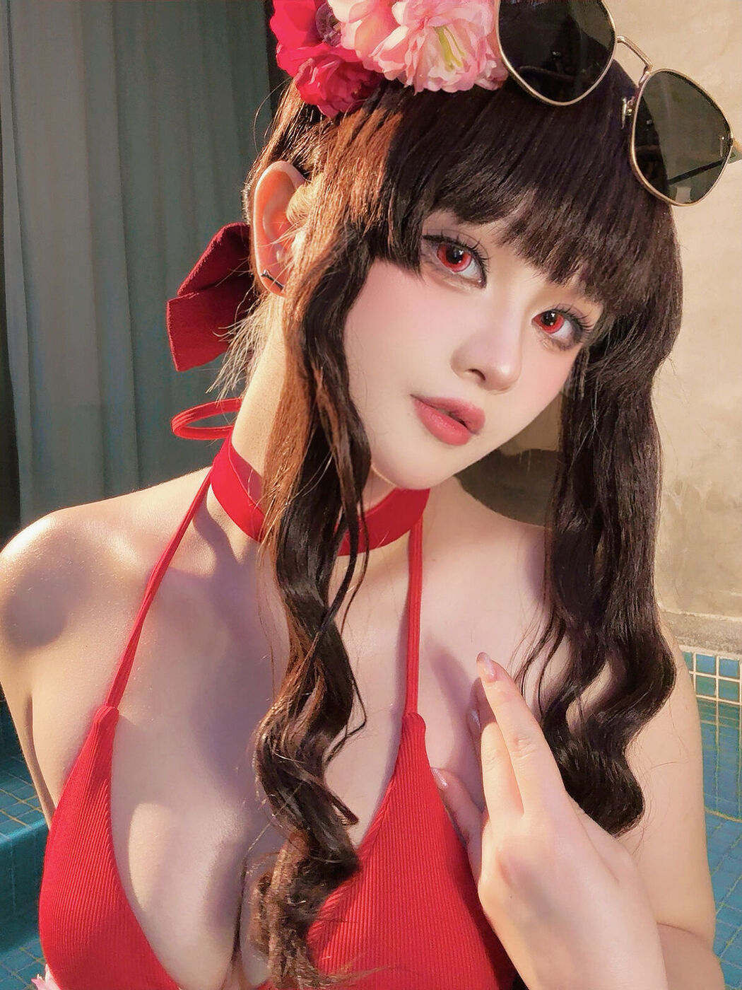Coser@屿鱼 – 樱花泳装
