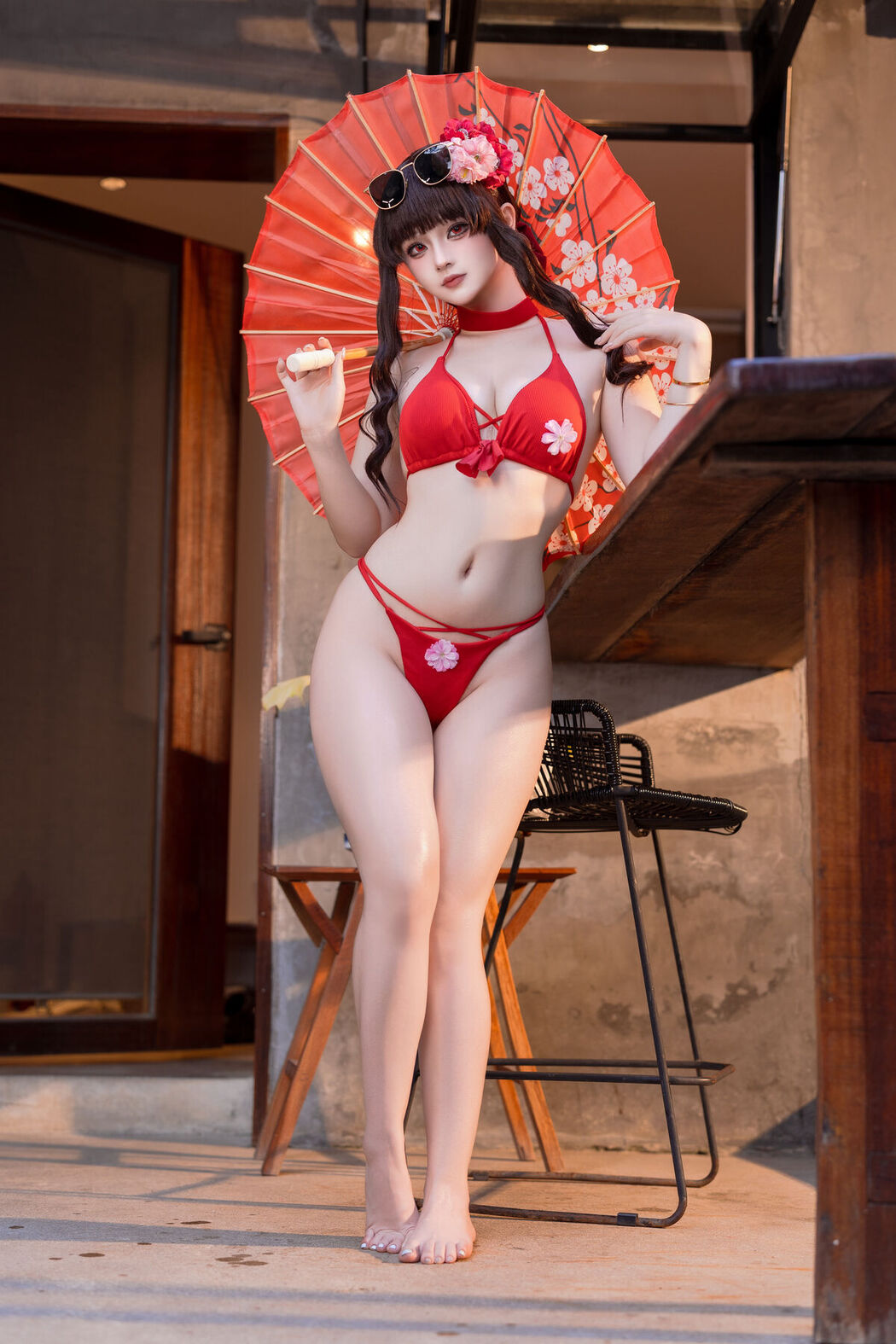 Coser@屿鱼 – 樱花泳装