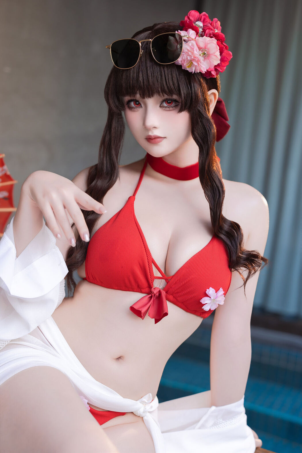 Coser@屿鱼 – 樱花泳装