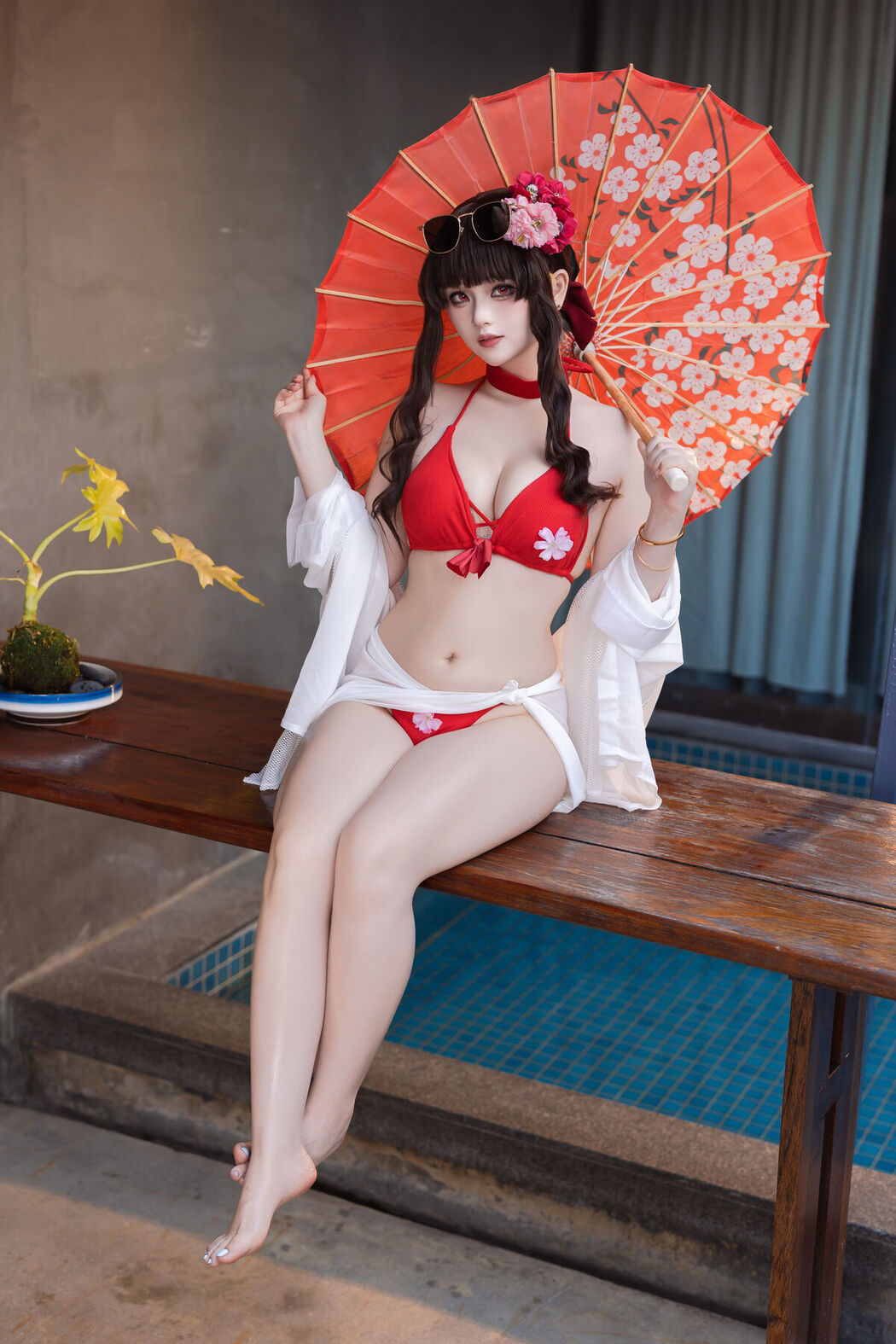 Coser@屿鱼 – 樱花泳装