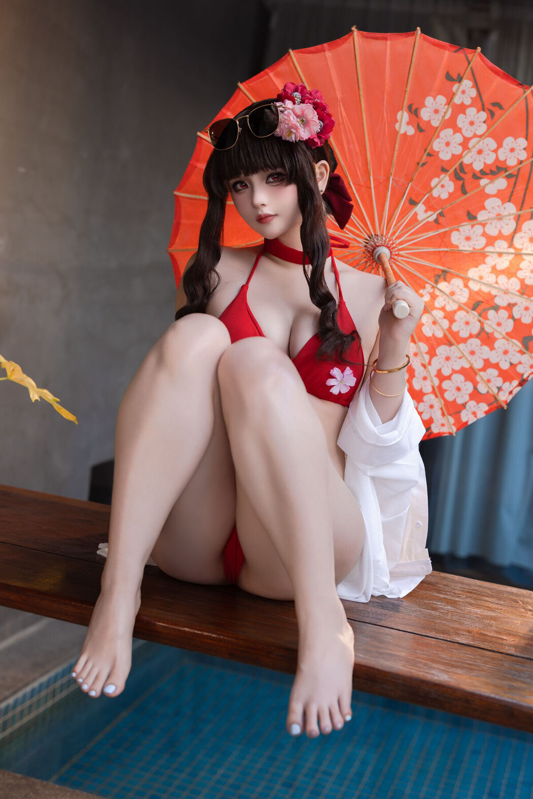 Coser@屿鱼 – 樱花泳装