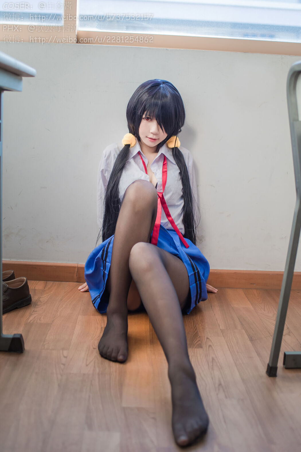 Coser@白金Saki – 制服黑丝