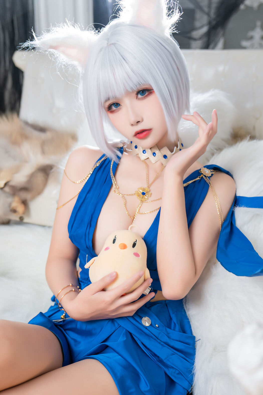 Coser@瓜希酱 And Momoko葵葵 – 碧蓝航线赤城 And 加贺 礼服