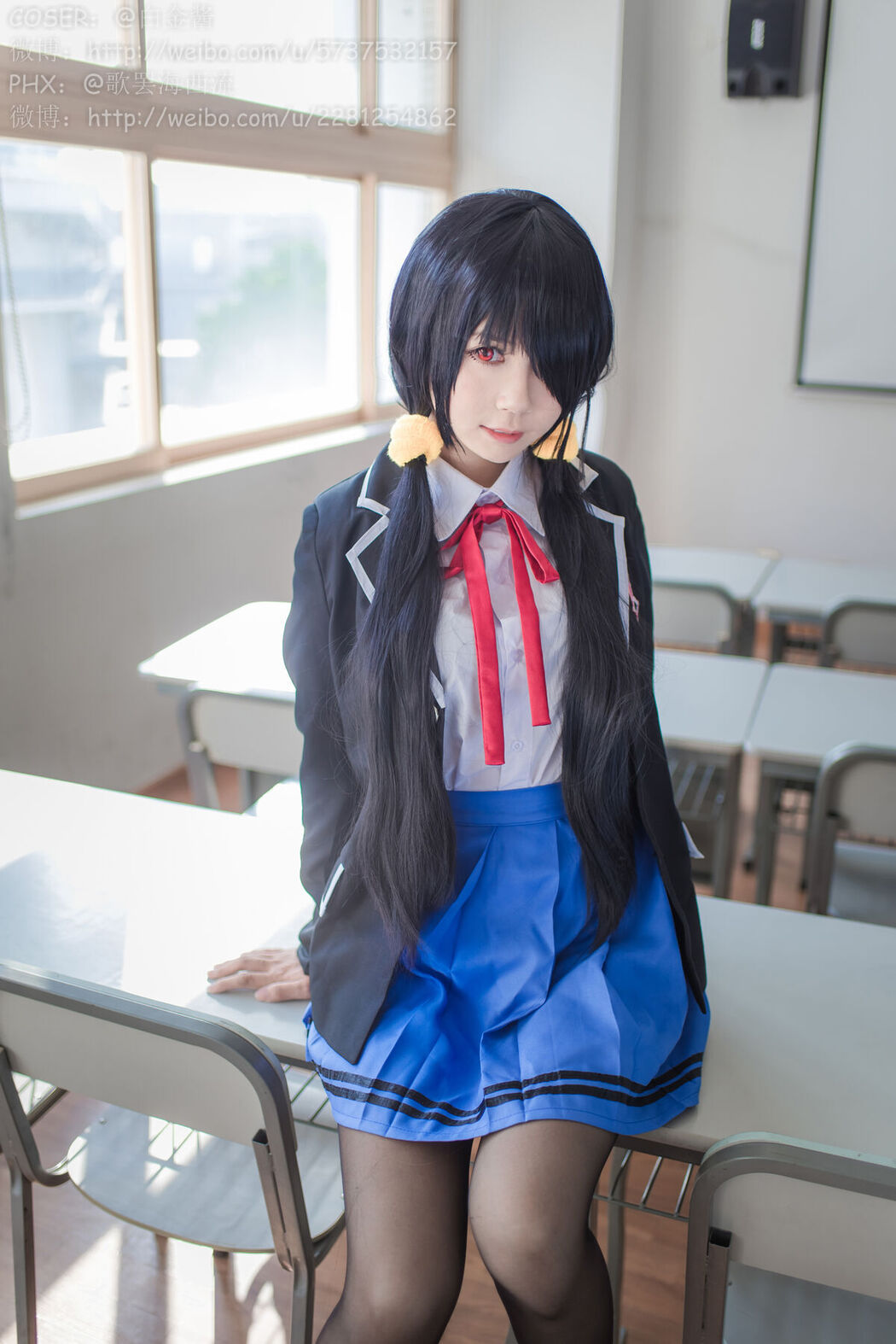 Coser@白金Saki – 制服黑丝