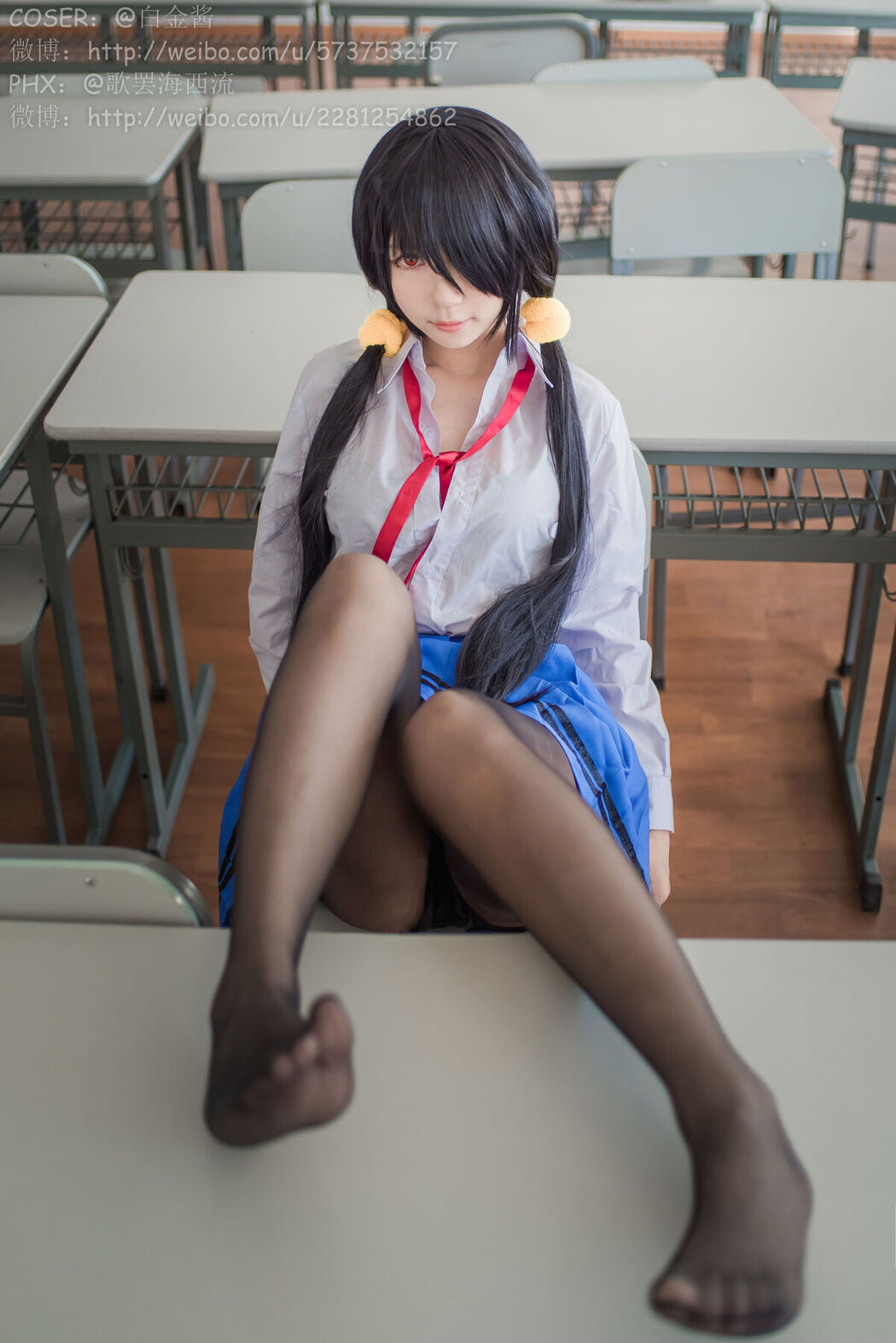 Coser@白金Saki – 制服黑丝