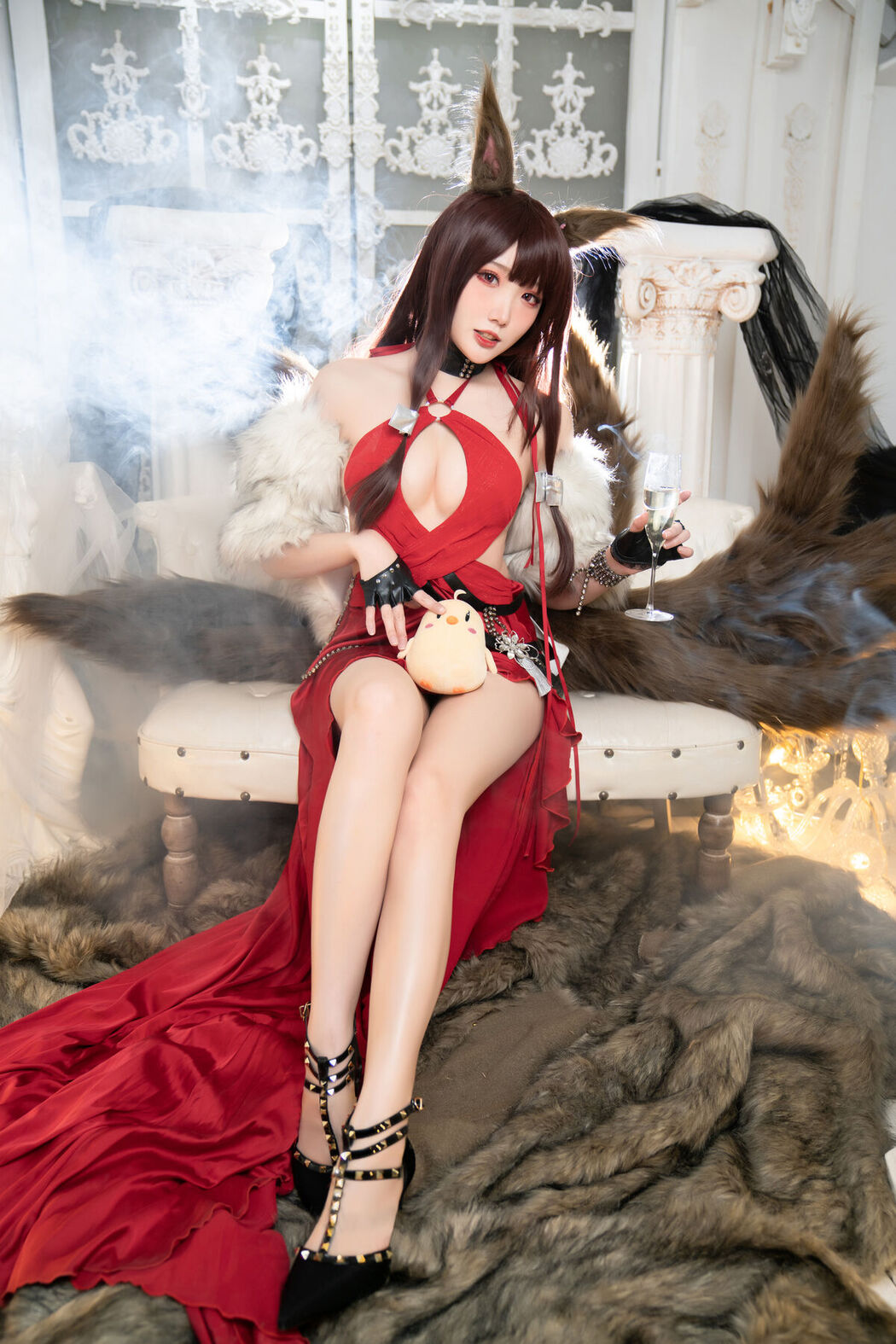 Coser@瓜希酱 And Momoko葵葵 – 碧蓝航线赤城 And 加贺 礼服