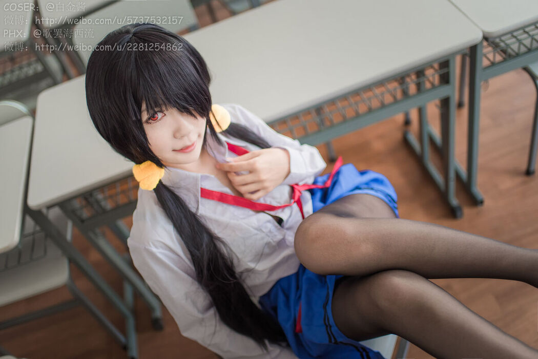 Coser@白金Saki – 制服黑丝