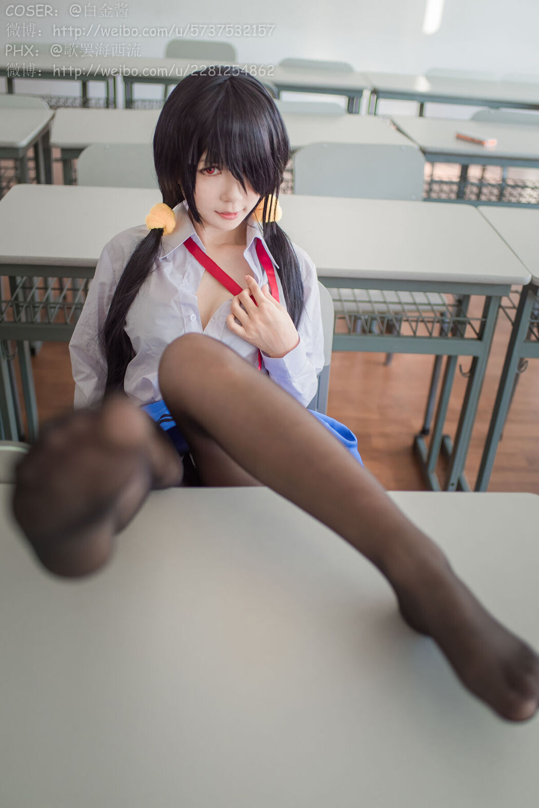 Coser@白金Saki – 制服黑丝