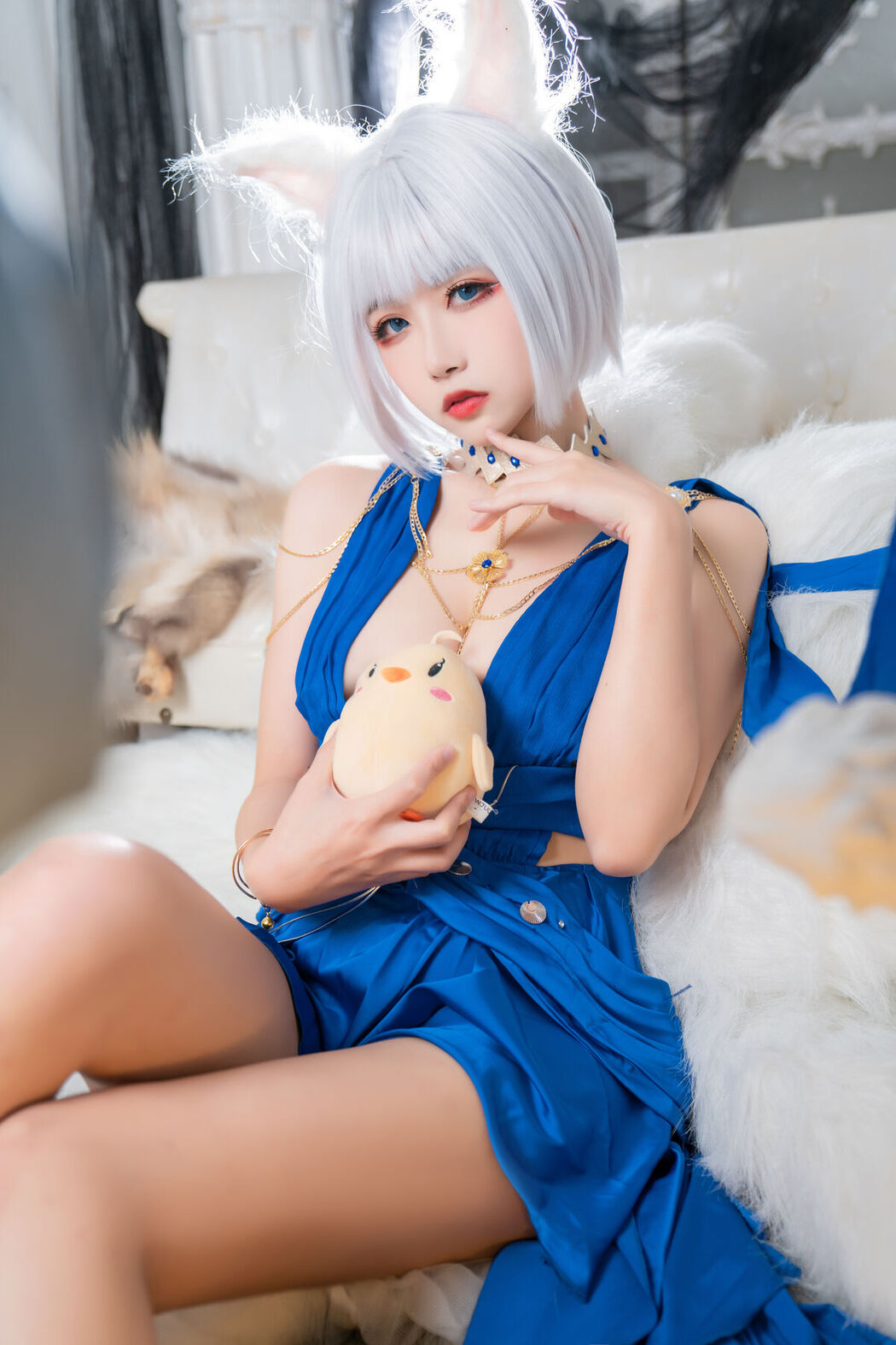 Coser@瓜希酱 And Momoko葵葵 – 碧蓝航线赤城 And 加贺 礼服