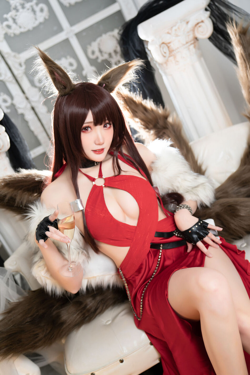 Coser@瓜希酱 And Momoko葵葵 – 碧蓝航线赤城 And 加贺 礼服