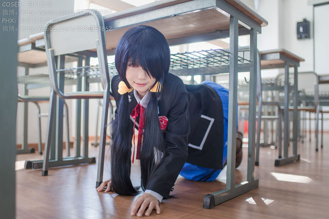 Coser@白金Saki – 制服黑丝