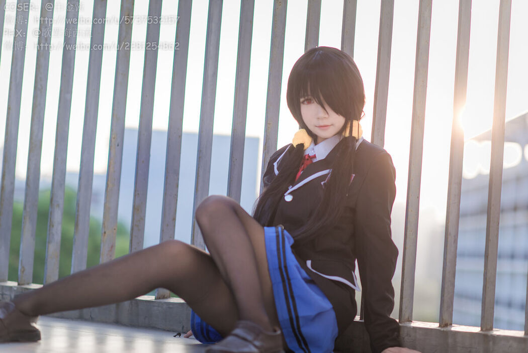 Coser@白金Saki – 制服黑丝